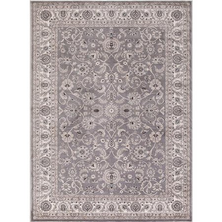 CONCORD GLOBAL TRADING Concord Global 28164 3 ft. 3 in. x 4 ft. 7 in. Kashan Bergama - Grey 28164